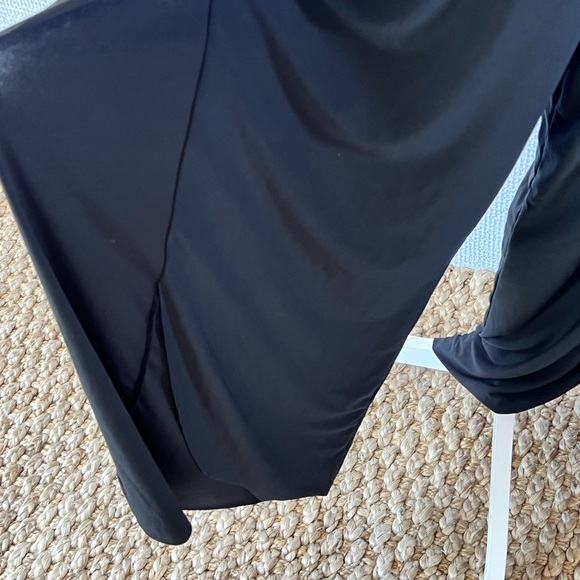 AQUA GREEN OPEN FLOWY LEG ROUCHED WAISTBAND PULL ON PANTS SIZE L - Picture 10 of 10